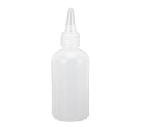 Yanmis Botella Vacía para Aerógrafo, 60 Unidades, Botella de Pintura Semitransparente con Embudos, Control de Flujo Ajustable para Cosméticos, Champús, Aceites de Masaje, Condimentos, 3.4 Fl Oz Cada