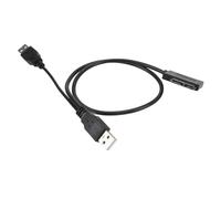 Yanmis Cable USB 2,0 a SATA, Cable Adaptador SATA Delgado de 13 Pines, USB a 7+6 Admite Intercambio en Caliente Plug and Play para Unidad de CD DVD ROM de Ordenador Portátil