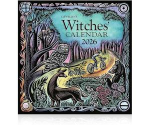 Yanmis Calendario de Brujas 2026, Calendario de Pared Astrológico de Brujas 2026 de Papel Recubierto con Hechizos Rituales Fases Lunares
