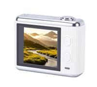 Yanmis Cámara con Llavero de 2,5 K y 64 MP, Cámara Pequeña con Llavero con Zoom de 16X y Pantalla de 1,4 Pulgadas, Divertido Dispositivo de Tamaño Compacto para Viajes Al Aire Lib (White)