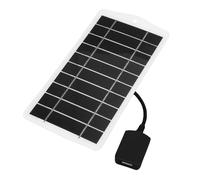 Yanmis Cargador Solar Portátil Monocristalino con Panel Solar USB de 5 W para Viajes, Cargador de Teléfono Liviano con Protección de Seguridad para Teléfonos Inteligentes para Acampar Al Aire (WHITE)