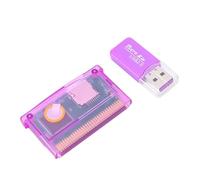 Yanmis Cartucho Flash para Consola de Juegos de 2GB para SP IDS NDSL, Lector de Tarjetas para Juegos de Fácil Acceso Al menú Incluido (púrpura transparente)