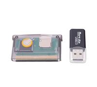 Yanmis Cartucho Flash para Consola de Juegos de 2GB para SP IDS NDSL, Lector de Tarjetas para Juegos de Fácil Acceso Al menú Incluido (Negro Transparente)
