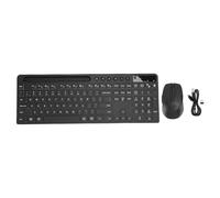 Yanmis Combo Inalámbrico de Mouse y Teclado, 2.4G 115 Teclas RGB Backlight Keyboard Inalámbrico con Mouse, Diseño del Soporte de Tableta de Teléfono, Compatible con OS X, Plug and Play