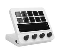 Yanmis Controlador de Transmisión con 10 Teclas de Macro, Teclado de Transmisión con Acciones de Activación para PC, Botones de Control de Estudio LCD LCD Keypad