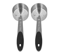 Yanmis Cuchara Medidora de café de Acero Inoxidable, Juego de 2 Cucharas de Mesa Duraderas de 30ml para Barra de Cocina y Uso Doméstico