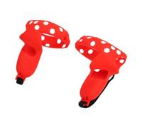 Yanmis Funda de Silicona para Controlador VR con Correa de Muñeca Antitiro para 2, Funda Protectora Ligera, Fácil Instalación, Cubierta de Segura (rojo)