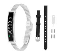 Yanmis Health Fitness Tracker, BT5.3 Pulsera Inteligente para Hombres, a Prueba de Agua, Recordatorio de Llamadas, Control de Fotos, Actividad Visualizada y Rastreador de (Silver)