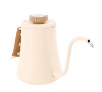Yanmis Hervidor de café con Cuello de Cisne de 600 Ml, Hervidor de té Pequeño de Acero Inoxidable con Termómetro, de Goteo Manual con Pico Largo y Estrecho, de Agua Compacto para Verter sobre café