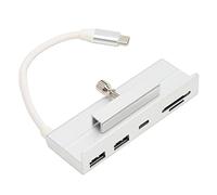 Yanmis Hub USB C 6 en 1 para PC OS X AIO, Alta Velocidad de 10 Gbps, Ranura para Tarjeta de Memoria, Fácil Instalación Plug and Play, Aleación de Aluminio, Compatible con Computadora de 24 Pulgadas