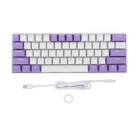 Yanmis Iluminación RGB, Interruptor Rojo Retroiluminado, Teclado para Juegos de 61 Teclas, Teclado Mecánico con Cable USB C con Tecla Completa Anti Fantasma, Múltiples Modos de
