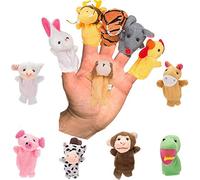 Yanmis Juego de Marionetas de Dedo de Animales Chinos para Aprendizaje y Juego Interactivos, Ideal para Niños y Adultos, Material de Tela Multicolor (Colorful)