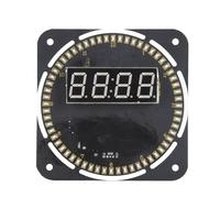 Yanmis Kit de Bricolaje de Reloj Digital, Ajuste Automático de Hora de 4 Dígitos con Pantalla de Temperatura y Alarma, para Uso en Casa, Oficina y Escuela