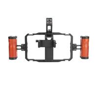 Yanmis Kit Universal de Plataforma de Video para Teléfono Jaula de Teléfono Portátil de Aluminio con Asas Dobles, Estuche para Vlogging de Cine y Agarre Estabilizador de Video para Inteligente para