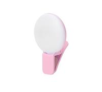 Yanmis Mini Luz de Relleno con Clip para Teléfono, Luz Selfie Recargable por USB para Transmisión en, Fotos, Maquillaje y Videoconferencias, Linterna con Clip, de Emergencia y SOS con Largo (Pink)