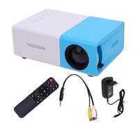 Yanmis Mini Proyector Portátil de 1080p, Proyector de Viajes Pequeños de Brillo de 200 LM, Suministro de Energía 5V/2A, para Entretenimiento en el Hogar, (Enchufe de la UE)