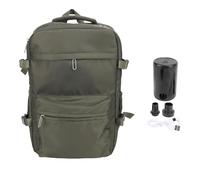 Yanmis Mochila de Vacío, 27L Expandible Mochila Mochila Bolsa de Compresión de Vacío con Bomba, Bolsas de Ahorro de Espacio para Acampar, Separación Seca y Húmeda (GREEN)