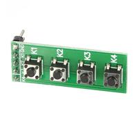 Yanmis Módulo de Teclas de 4 Botones Tablero de Interruptor de Botón Pulsador de Alto Rendimiento Ideal para Aplicaciones de Mini Placa de Pruebas o MCU