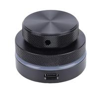 Yanmis Perilla de Control de Volumen, Perilla Giratoria Personalizada para Pasar Página con Luz RGB, Controlador de Volumen de PC con Conexión por Cable USB C de 2,4G BT
