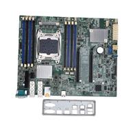 Yanmis Placa Base de Servidor DDR4, Placa Base LGA 2011 3 X99, con 8 Ranuras DIMM DDR4 10 Puertos SATA III 2 Gigabit Ethernet, para Virtualización de Centros de Datos Almacenamiento NAS