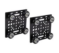 Yanmis Polea de Extrusión de Aluminio Placa de Pórtico con Ranura de 2040 V, Polea POM de 4 Ruedas para Impresora 3D de Máquina CNC, de Pórtico Duradera Resistente Al Desgaste con Placa Deslizante,