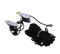 Yanmis Polipasto de Polea de Cuerda, Aparejos y Bloque de Polea de 4400 Lb, Potencia de Elevación de Relación 8:1 65.62 Pies, Capacidad de Carga de 2200 Lb, Polipasto de Cuerda