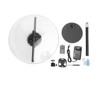 Yanmis Proyector de Ventilador de Holograma 3D, Proyector Holográfico LED de Resolución 1024 X 234, Control Remoto de PC con Aplicación WiFi, Ventilador Holográfico para Tienda, Centro (Enchufe de