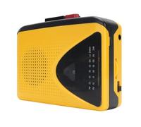 Yanmis Recordadora de Cinta de Reproductor de Cassette Portátil, Radio FM Am, con Altavoz Grande y Gato de Auriculares, Micrófono Incorporado