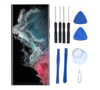 Yanmis Reemplazo de Pantalla para S22 Ultra 5G SM S908U Versión de EE. UU., Conjunto de Digitalizador de Pantalla Táctil con Marco y Herramientas de Reparación, Kit de Reparación
