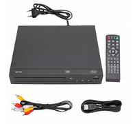 Yanmis Reproductor de DVD sin Región para TV, Reproductor de CD con Mejora de 1080P y Reproducción USB con Control Inteligente, Kit de Conexión Completo con Control Remoto y Entrada de (Enchufe de