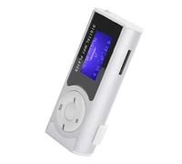 Yanmis Reproductor MP3 con Clip, Reproductor de Música Portátil con Linterna LED y Altavoz, Batería de Larga Duración, Cuerpo de Aleación de Aluminio, Auriculares y Cable USB Incluidos (Silver)