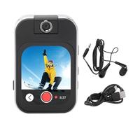 Yanmis Reproductor MP3 MP4 con Cámara de Acción HD, Cámara Deportiva Recargable Bluetooth con Abrazadera Trasera, Grabación en Bucle, para Ciclismo Al Aire Libre, Correr, Viajar