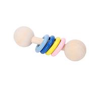 Yanmis Sonajero de Madera Preciso, Anillos Coloridos, Juguete de Entrenamiento de Agarre para el Desarrollo Educativo del bebé Edad adecuada: 3 Meses + Tamaño: como Se Muestra en la Imagen (Estilo