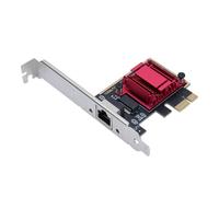 Yanmis Tarjeta Ethernet PCIe 2.5g, 10 100 1000m 2.5g Adaptador de Red Gigabit para PC de Computadora de Escritorio para, Tarjeta Ethernet de Controlador RJ45 LAN, Soporte de 2.5gbase T