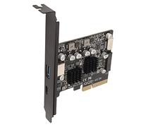Yanmis Tarjeta PCIe USB 3.2 de 10 Gbps, Conector de Panel Frontal Interno Tipo E de 20 Pines, Adaptador PCI Express 3.0 X4 a USB3.2 Gen2 para PC de Escritorio con ASM3142 + 822