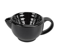 Yanmis Tazón de Afeitar de Cerámica, Taza de Afeitar con Retención de Calor de Doble Cámara con Boca Ancha y Texturizado, Creación de Espuma sin Esfuerzo para Regalos de Aseo para (Doble capa)