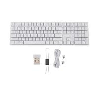 Yanmis Teclado de Juego Inalámbrico, BT 2.4GHz USB C Wired 3 Modo Teclado Mecánico RGB Retrocortado, 108 Teclas, Swappable, Interruptor Marrón para la Computadora