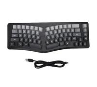 Yanmis Teclado Ergonómico con Cable, Teclado de Juego Dividido con Retroiluminación RGB, 69 Teclas, Conectividad USB con Cable Compatible con para OS X para la Computadora Portátil de