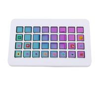 Yanmis Teclado Macro de 32 Teclas, Botones LCD Programables con Imágenes de Visualización Personalizables, para Transmisión en de PC, Edición de Video y Producción Musical (White)