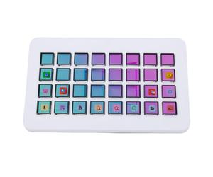 Yanmis Teclado Macro de 32 Teclas, Botones LCD Programables con Imágenes de Visualización Personalizables, para Transmisión en de PC, Edición de Video y Producción Musical (White)