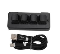 Yanmis Teclado Mecánico de 4 Teclas, Teclado RGB con Cable con Tecla S, Teclado Multifuncional para Juegos USB con Interruptor Azul para, OS X, Sistemas, Material ABS
