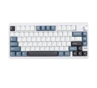 Yanmis Teclado Mecánico Inalámbrico, Teclado Mecánico para Juegos Retroiluminado de 79 Teclas con Perilla, Conexión de 3 Modos con Cable BT de 2,4 GHz para PC Portátil (Blue)