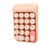 Yanmis Teclado Numérico Inalámbrico, Teclado Numérico 2.4G y Bluetooth, 18 Teclas, Teclas Cóncavas Ergonómicas Silenciosas, para Entrada de Datos Contables, Oficina, (Color del té con Leche)