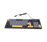 Yanmis Teclado para Juegos con Cable, Función de Rotación Personalizable, Teclado Ergonómico de Membrana Retroiluminado con Configuración Ajustable de Software, para Trabajos de