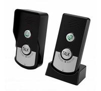 Yanmis Timbre de Intercomunicación Inalámbrico, Audio Bidireccional de Voz con Batería de 1800 MAh, Alcance de 1000 M, No Necesita WiFi, -20 °C a 55 °C, Timbre Multiusos para Llamada de (Black)