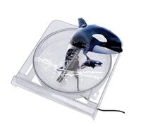 Yanmis Ventilador de Holograma 3D, Proyector de Holograma 3D de 5.5 Pulgadas con Cobertura, Pantalla Publicitaria Holográfica LED HD con Control de PC de Aplicaciones para Negocios,