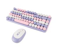 Yanmis WL Combo de Teclado y Ratón, Receptor USB 2.4G, Juego de Ratón y Teclado de Modos Dobles Bluetooth WL, Teclado de 82 Teclas con Ratón Ajustable de 1000 dpi 1200 dpi 1600 dpi