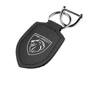 YannnnV12 Llavero de Cuero para Coche para Peugeot 407 508 2008 5008 307 308 206 207 208 106 301 607 807,Hebilla de Herradura giratoria de 360 Grados,Accesorios para Coche,B