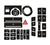 YannnnV12 Pegatinas para botón de Coche para Audi A2 1996-2003,Interruptor de Control de Aire Acondicionado de Coche, Pegatinas de reparación de Botones