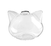YANPINGJIA Claro, lindo gato en forma de escritorio de vidrio decorativo plantas terrario florero de flores, soporte para botellas, jarrón hidropónico de flores decorativas para el hogar